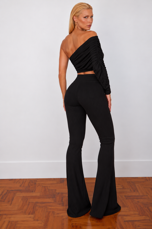 Calça Poliamida Flare Modeladora Preto