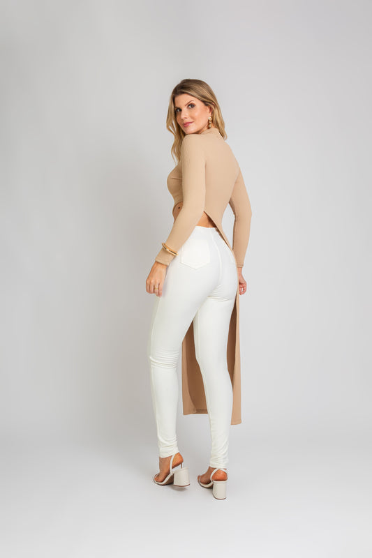 Blusa Assimétrica Bege
