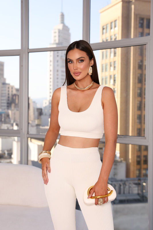 Cropped Modelador Poliamida Dupla OFF