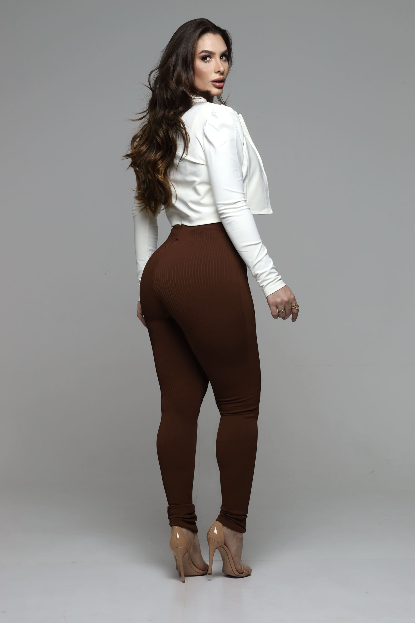 Calça Poliamida com Alta Compressão Marrom