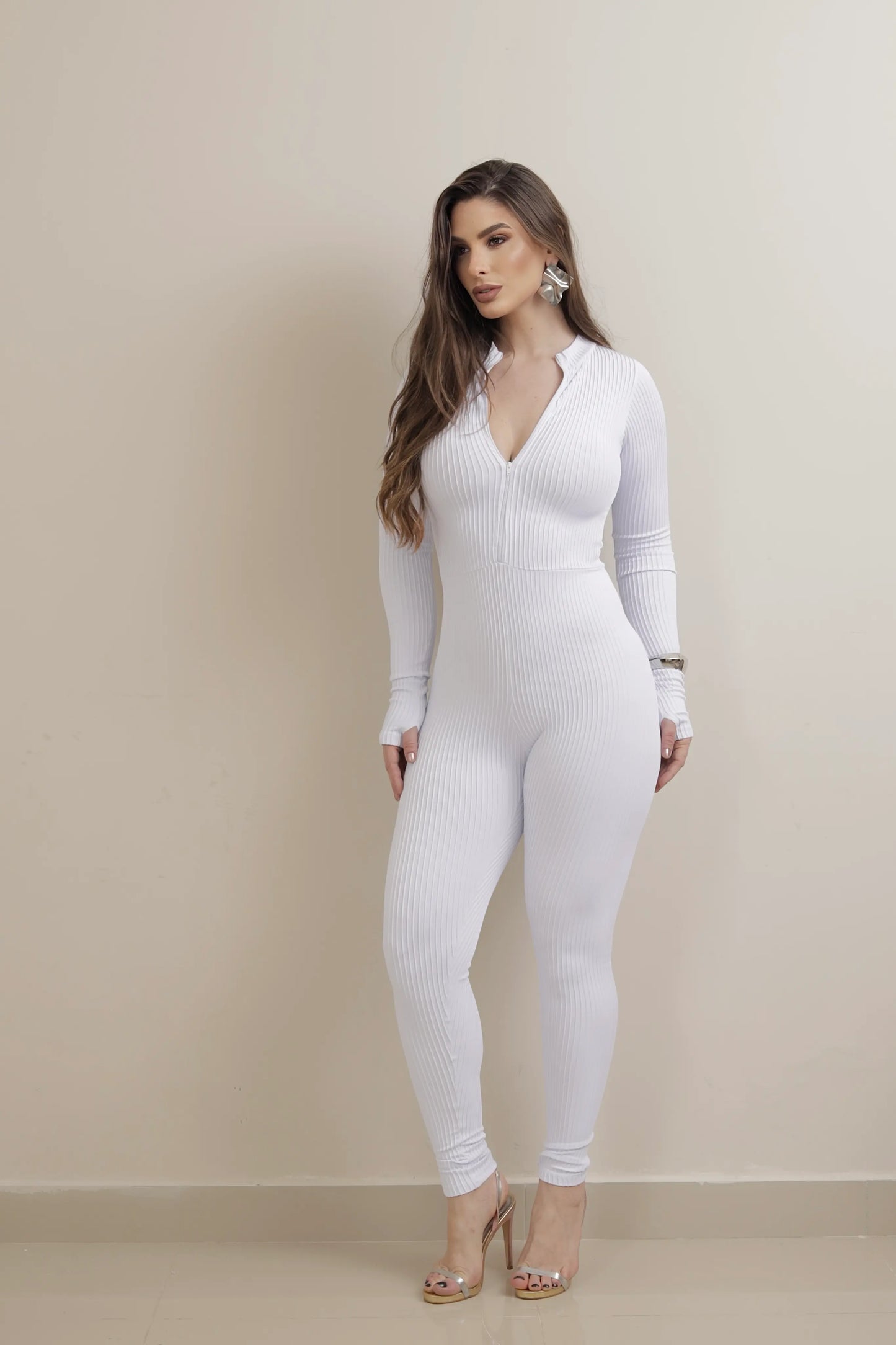 Macacão Poliamida com Alta Compressão Branco