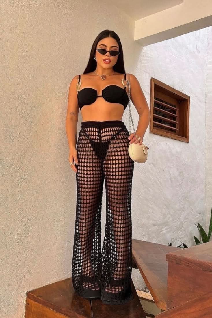 Calça Tricot Praia Preto