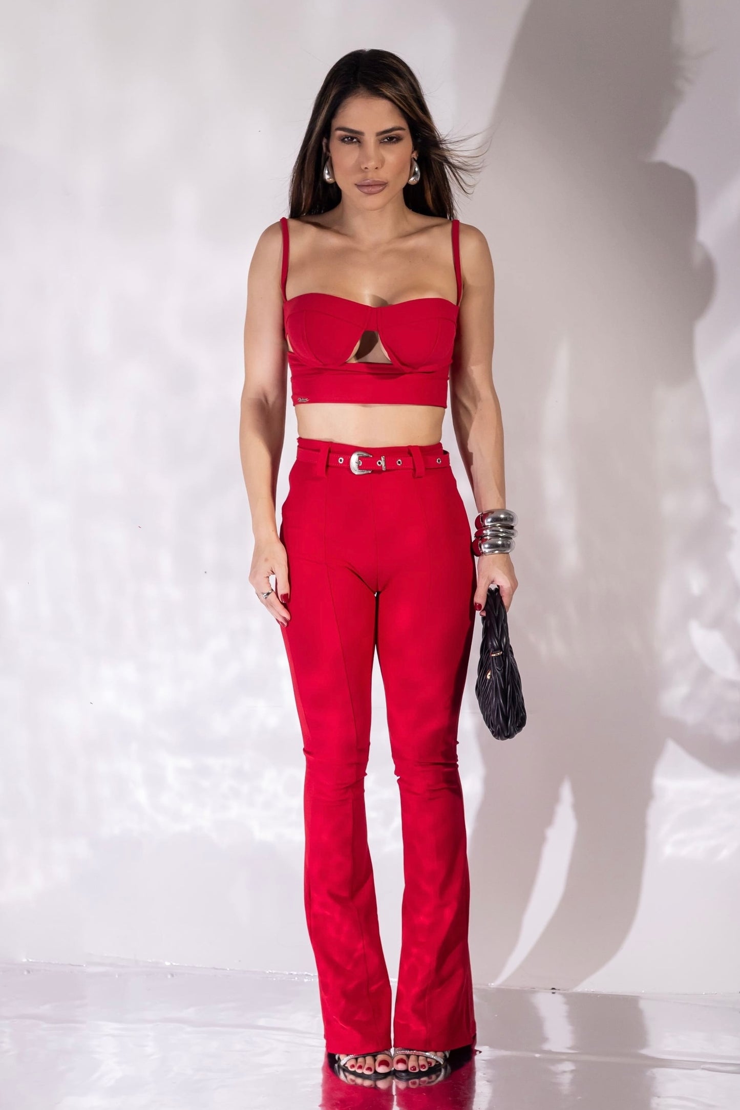 Cropped Poliamida Montaria Vermelho