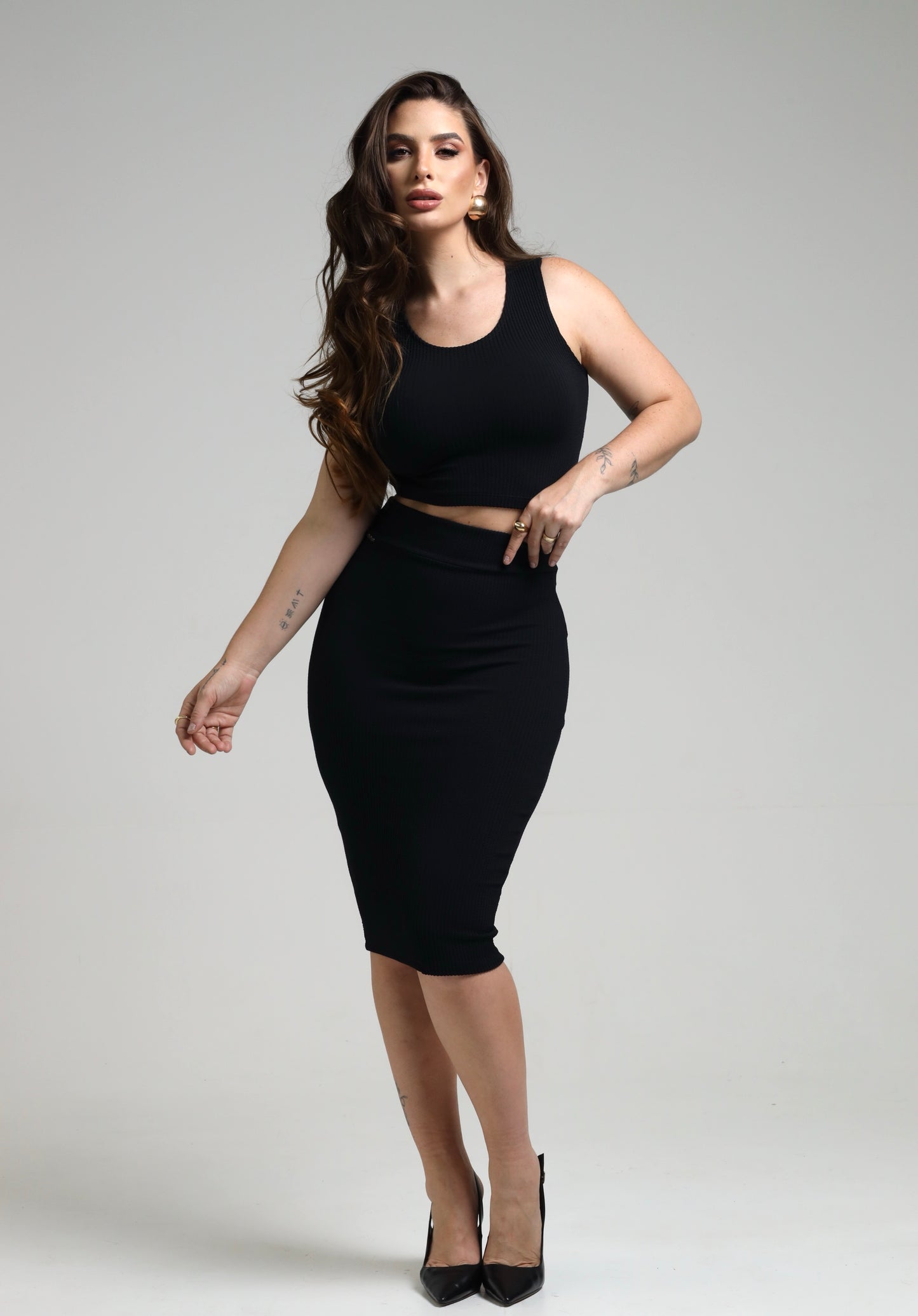 Conjunto Poliamida com Alta Compressão Preto