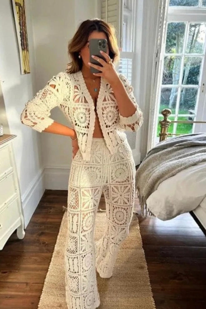 Blusa Crochê Branco