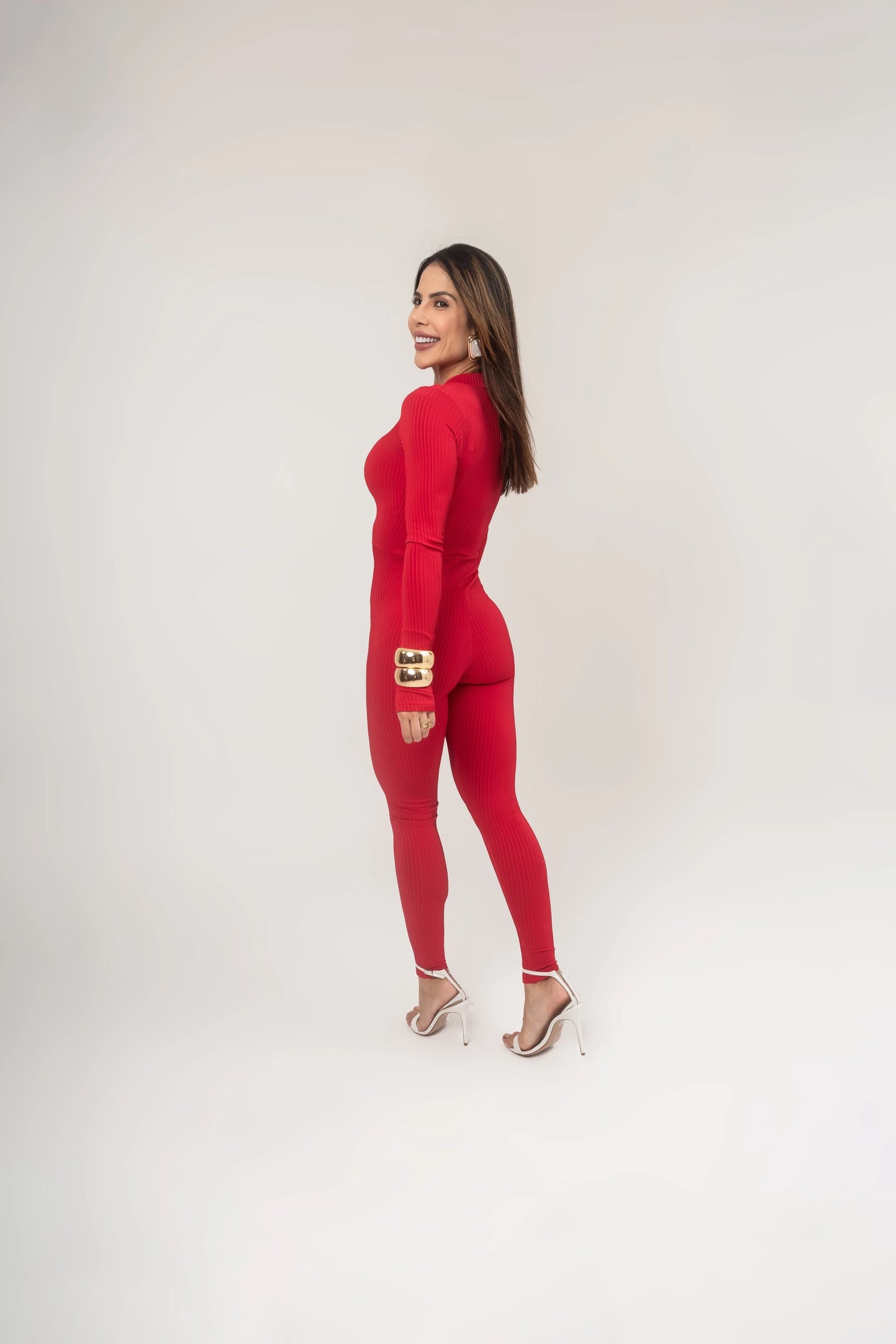 Macacão Poliamida com Alta Compressão Vermelho
