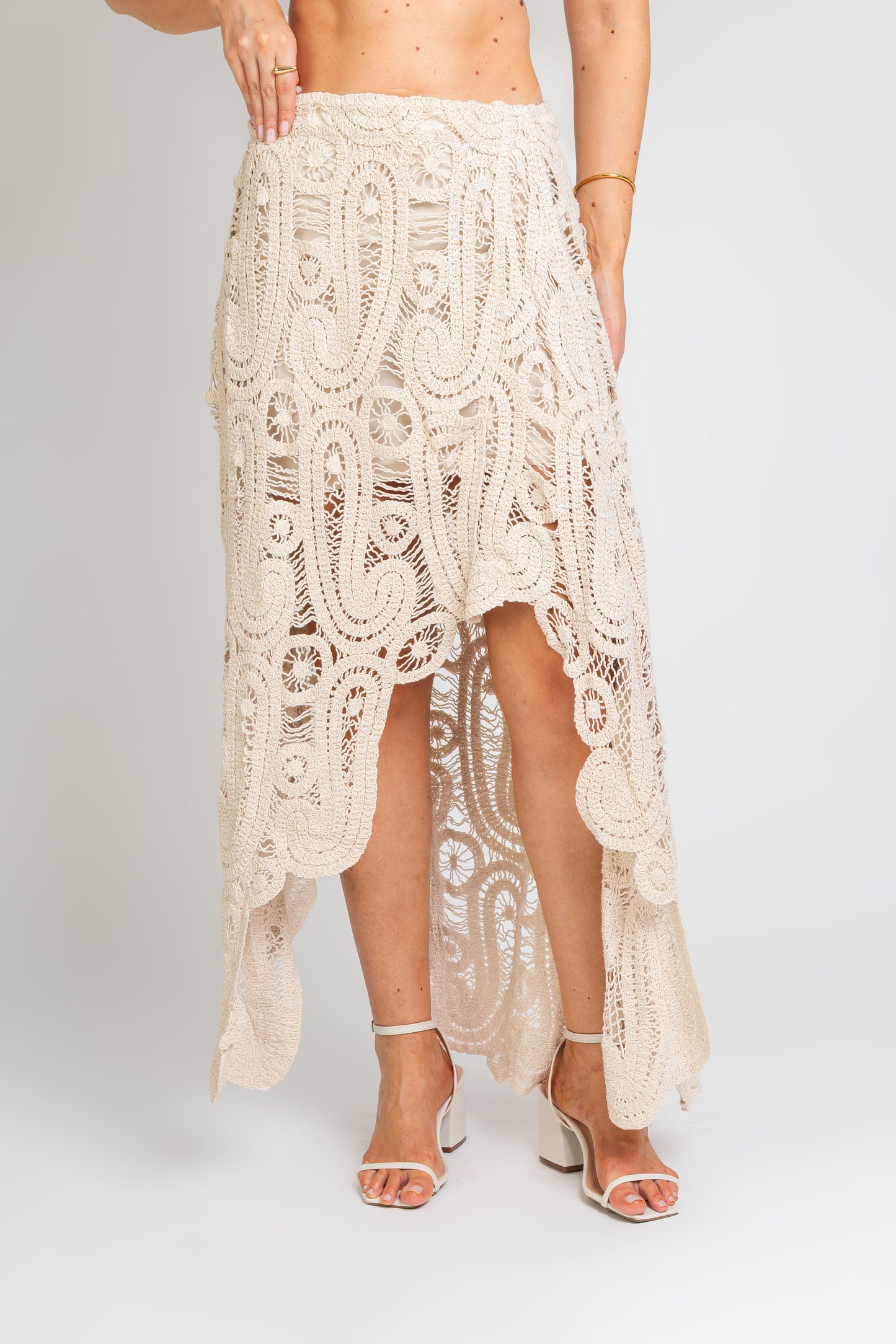 Conjunto Boho em Crochê Cru