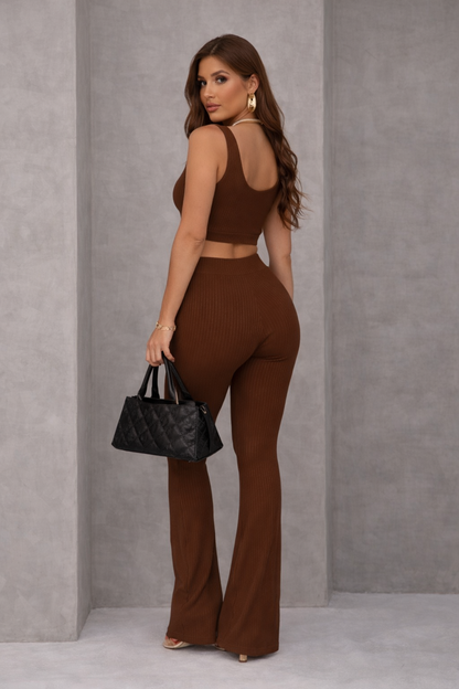 Conjunto Ultra Modelador em Poliamida Marrom