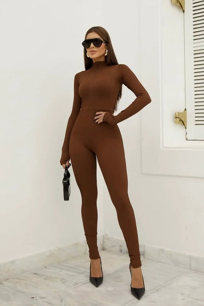 Macacão Poliamida com Alta Compressão Marrom