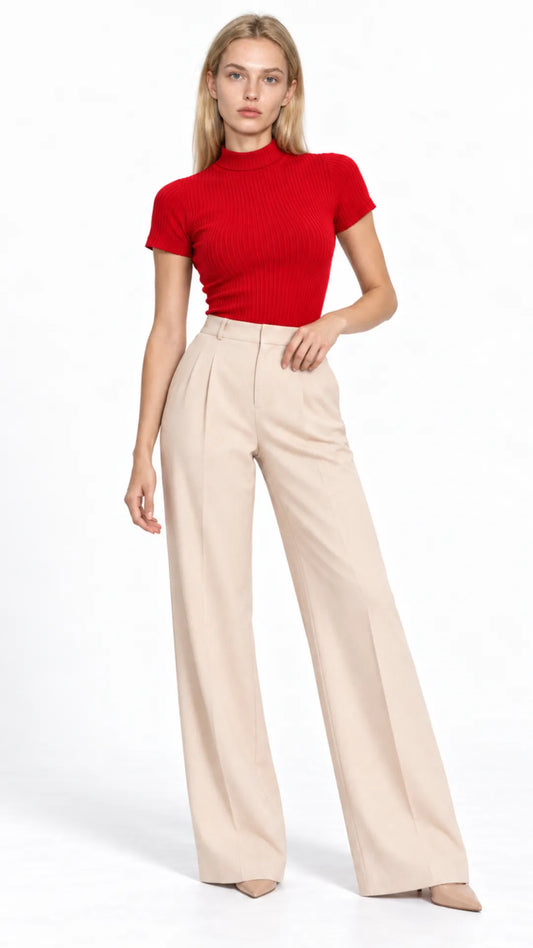 Blusa Gola Alta em Poliamida Vermelha