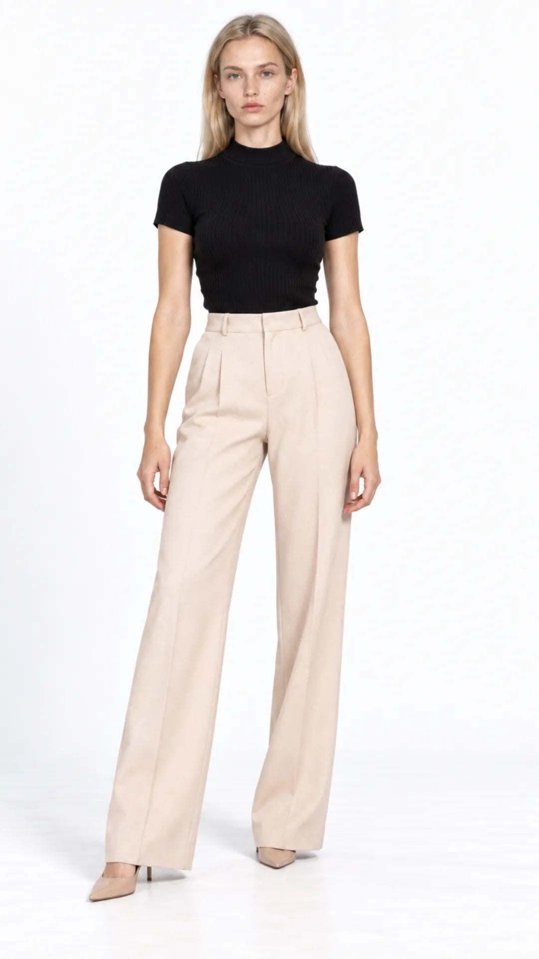 Blusa Gola Alta em Poliamida Preto