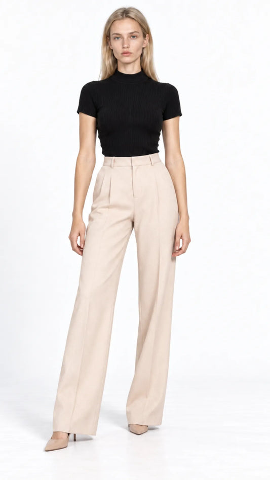 Blusa Gola Alta em Poliamida Preto