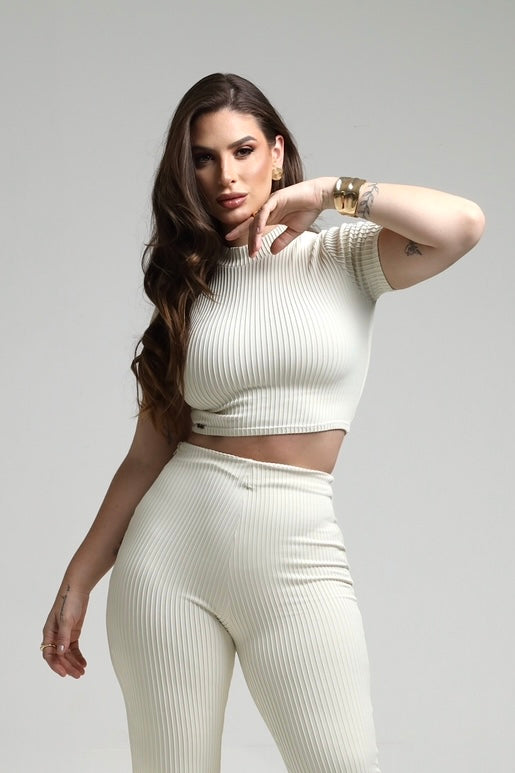 Cropped Gola Alta em Poliamida OFF