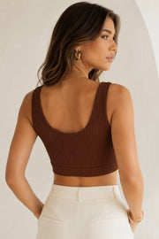 Cropped Poliamida Marrom