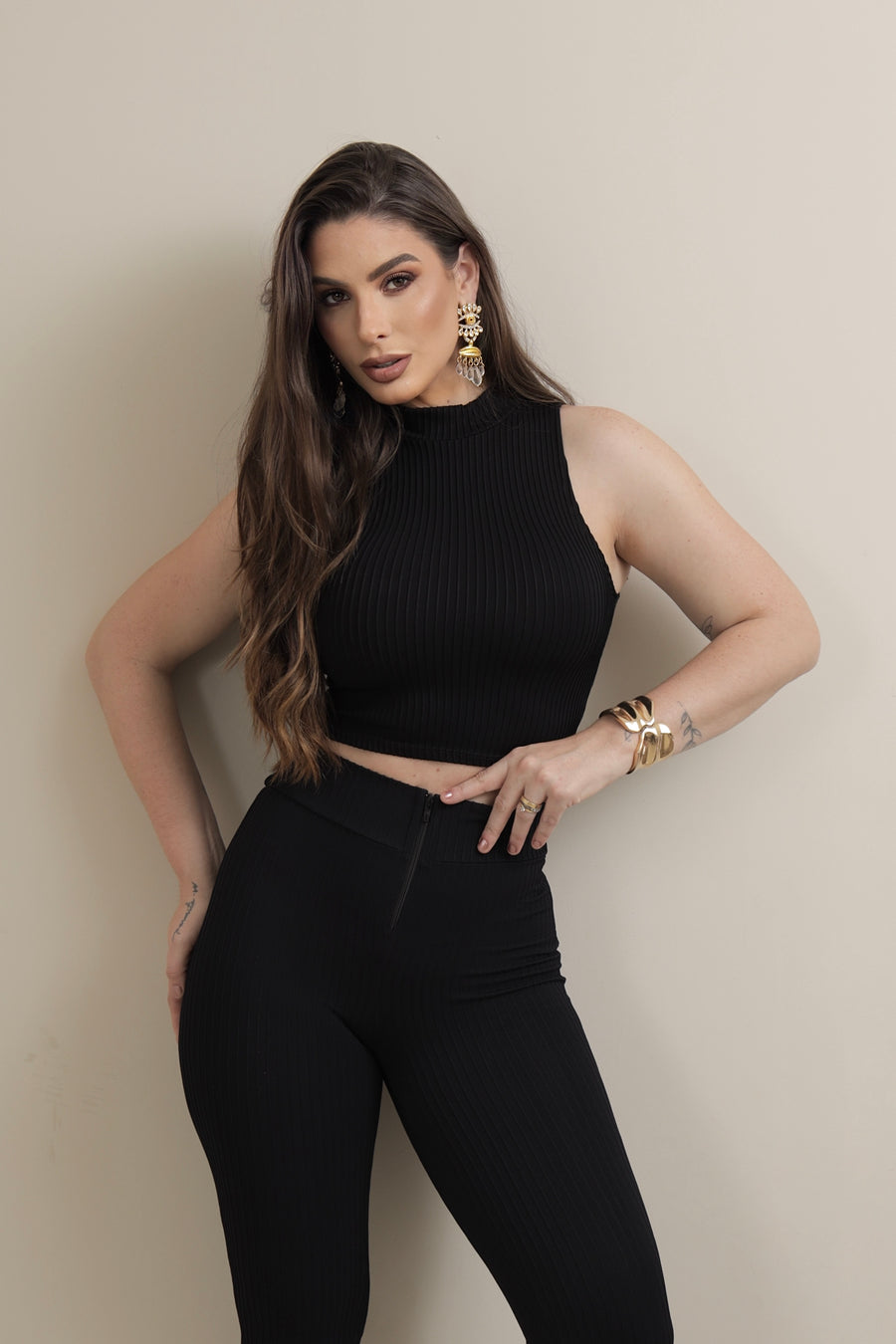 Calça Poliamida com Alta Compressão Preto