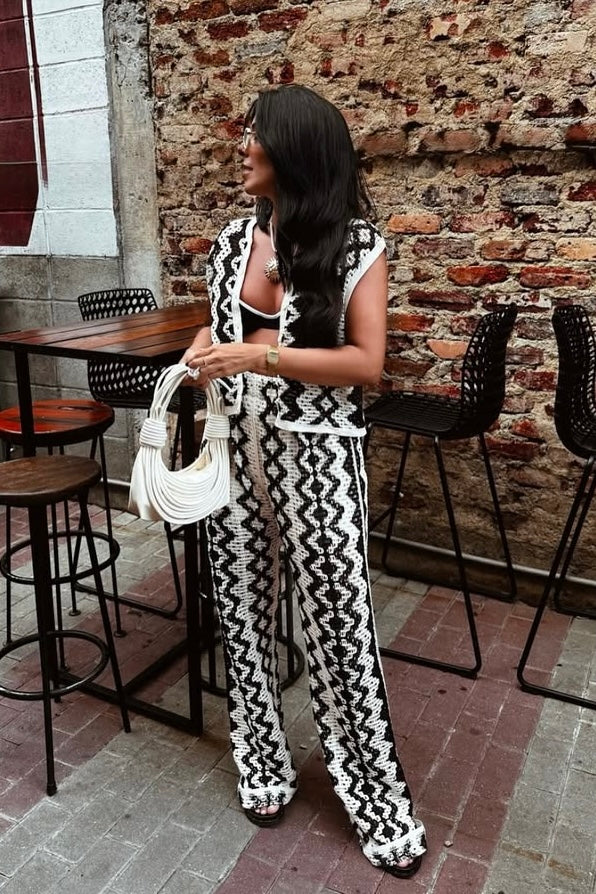 Conjunto Crochê Preto