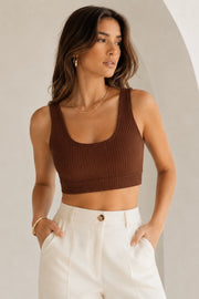 Cropped Poliamida Marrom