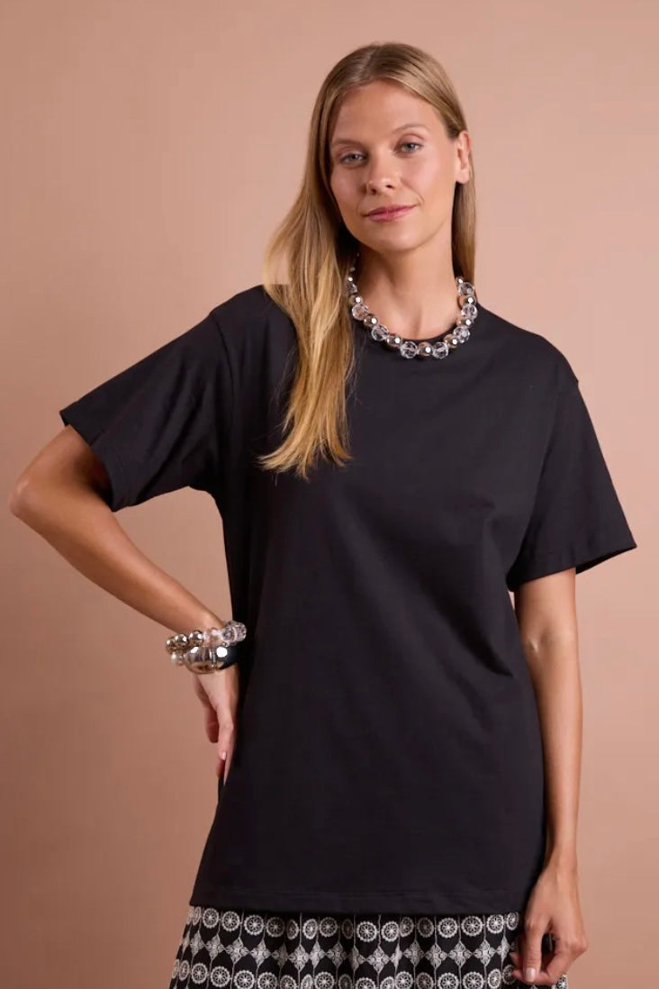 Camisa Oversized Algodão Preto