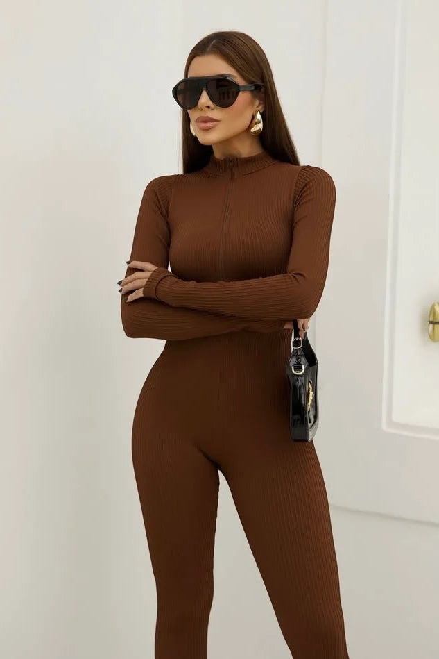 Macacão Poliamida com Alta Compressão Marrom