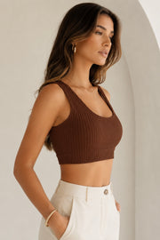 Cropped Poliamida Marrom