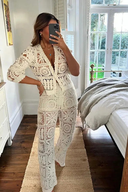 Blusa Crochê Branco