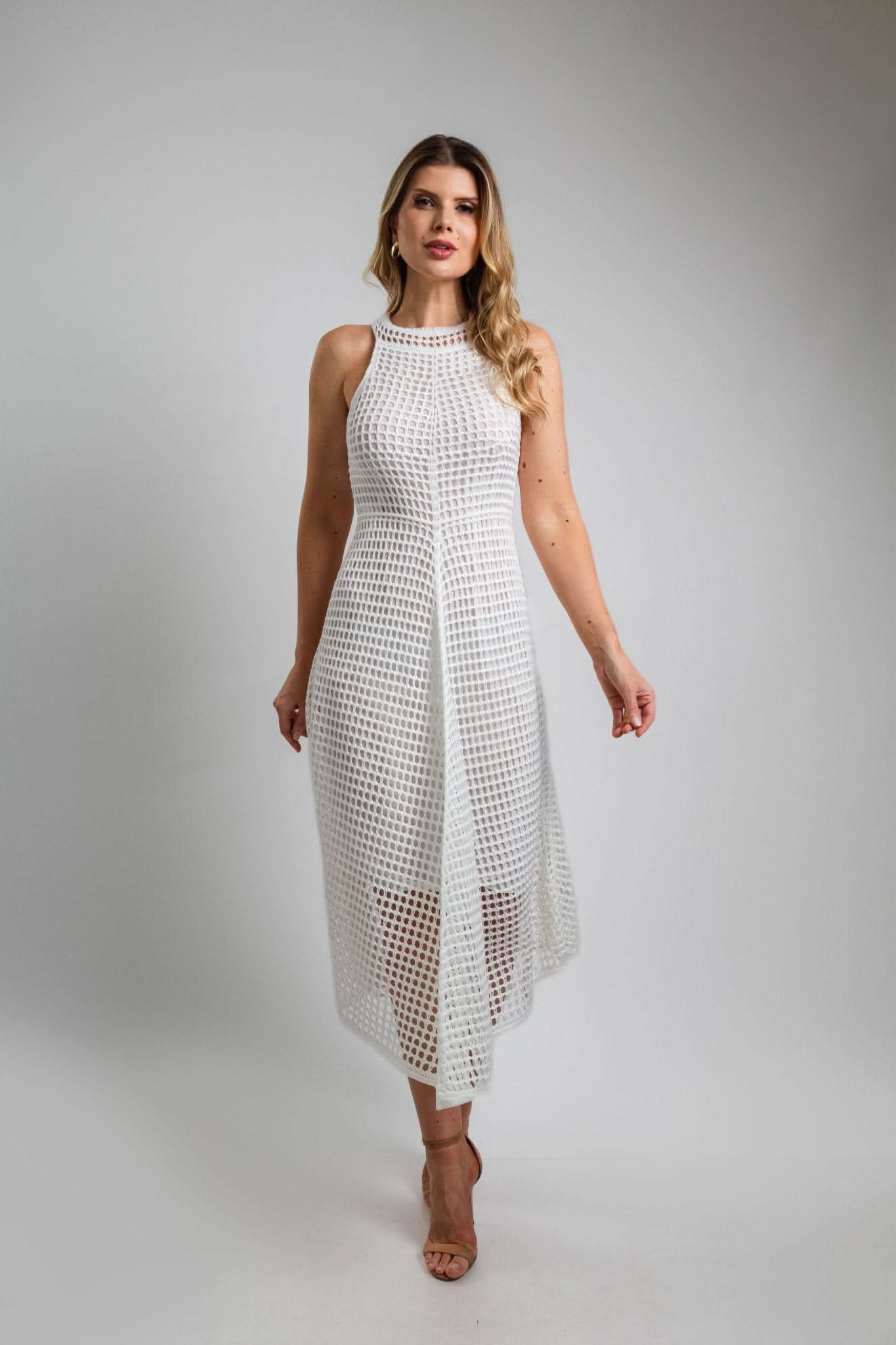 Vestido Longo Crochê Branco