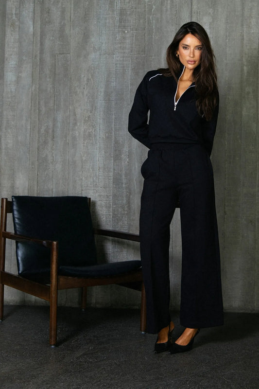 Conjunto Moletom Premium com Zíper Preto