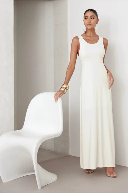 Vestido Poliamida Longo Regata Off