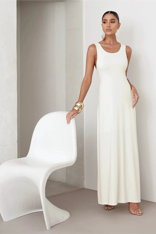 Vestido Poliamida Longo Regata Off