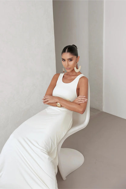 Vestido Poliamida Longo Regata Off