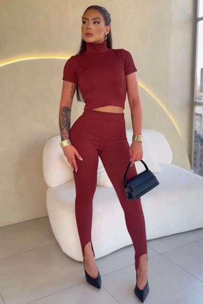 Calça Pezinho Poliamida Marrom