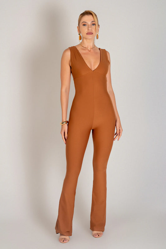 Macacão Poliamida Ultra Modelador Chocolate