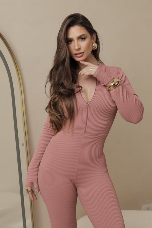 Macacão Poliamida com Alta Compressão Rosé