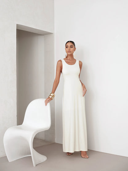 Vestido Poliamida Longo Regata Off