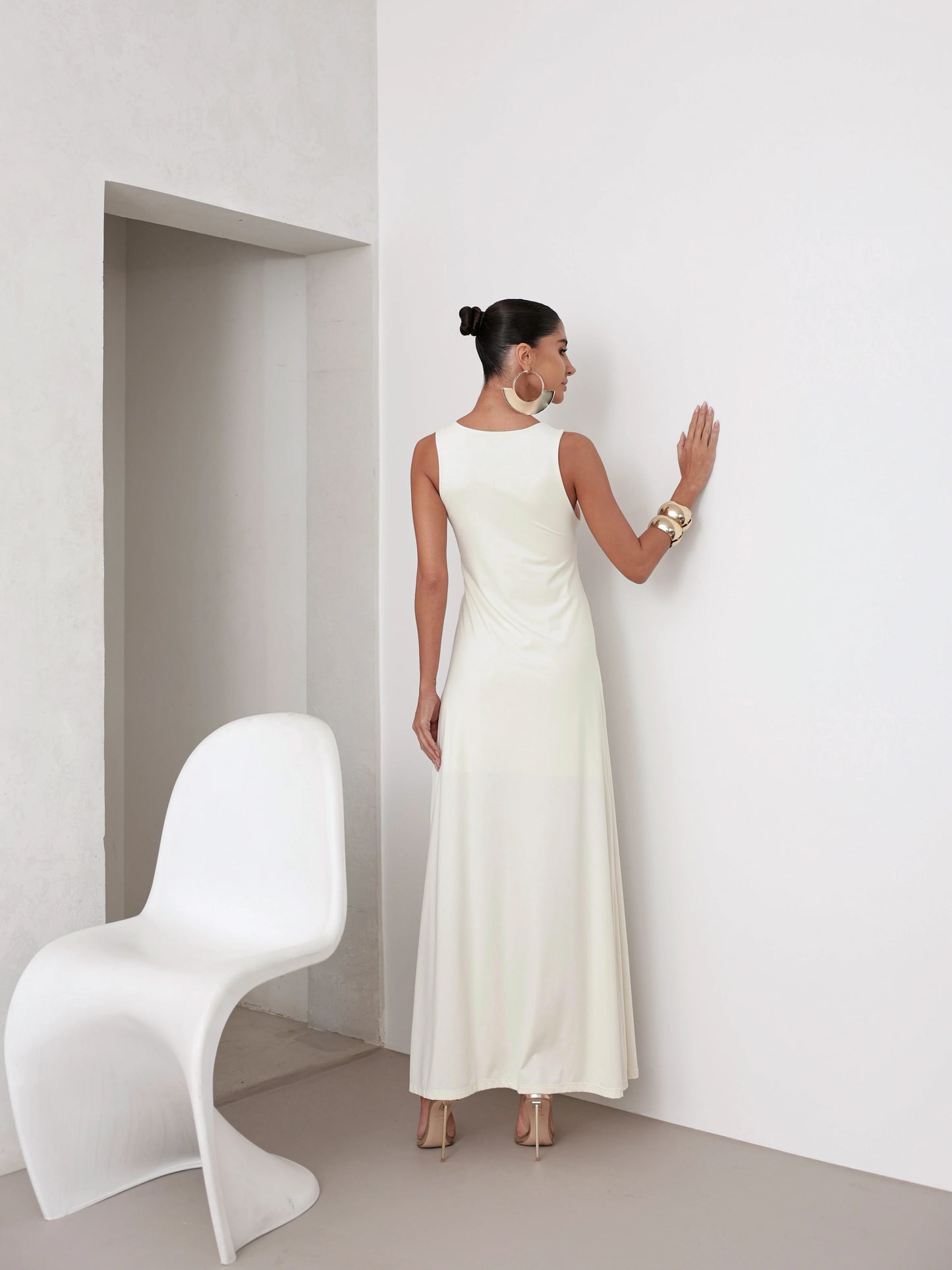 Vestido Poliamida Longo Regata Off