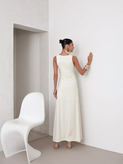 Vestido Poliamida Longo Regata Off