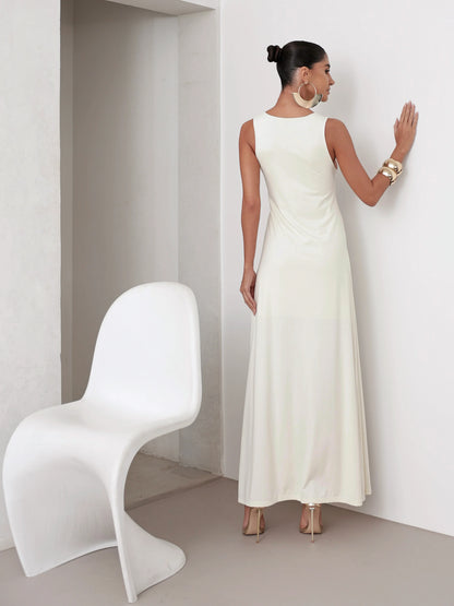 Vestido Poliamida Longo Regata Off