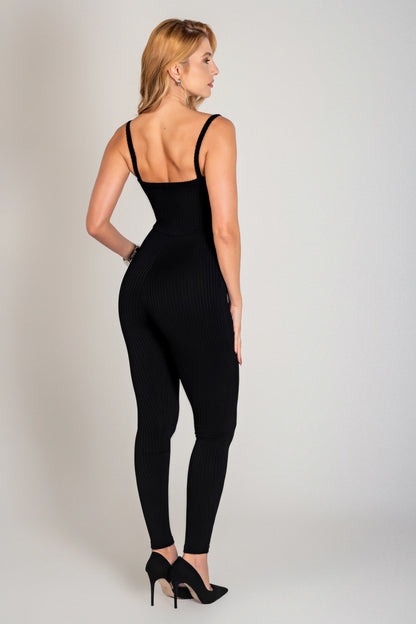 Macacão Alcinha Poliamida com Alta Compressão Preto