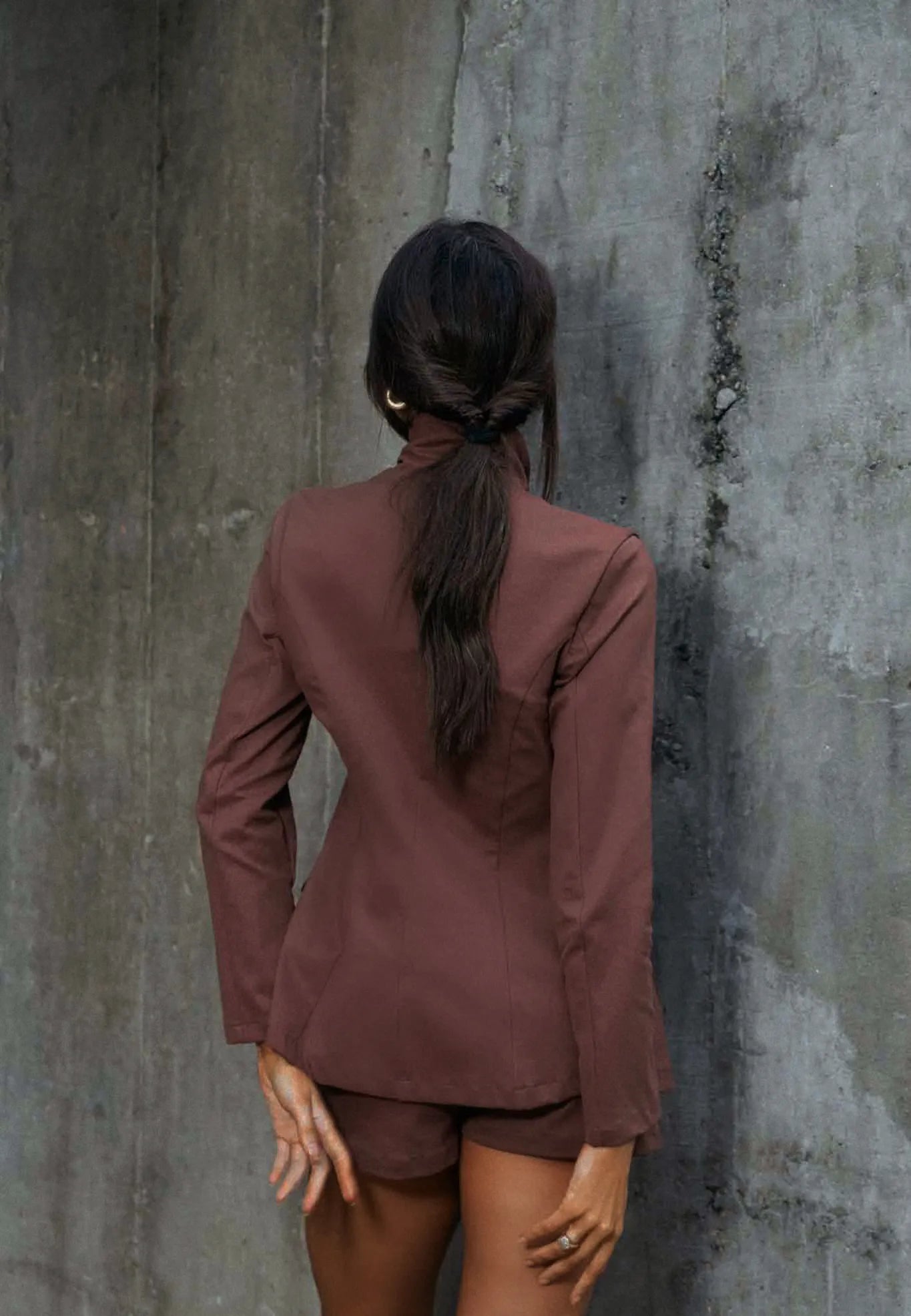 Conjunto Blazer e Shorts Premium Marrom