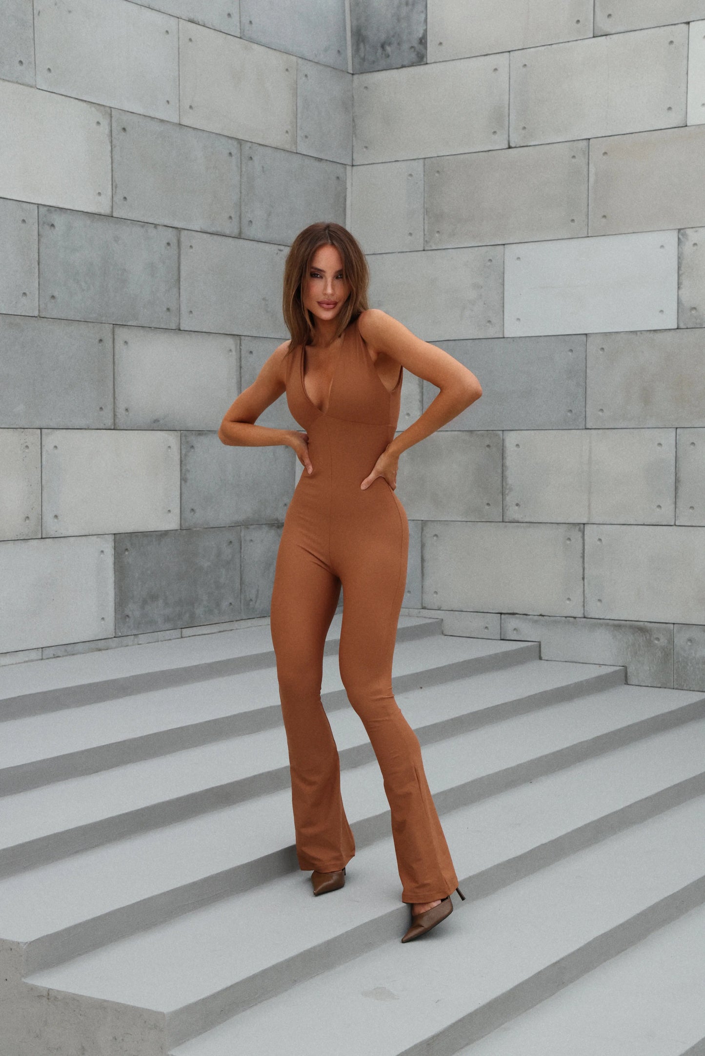 Macacão Poliamida Ultra Modelador Chocolate